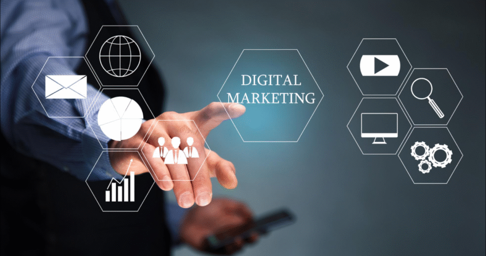 SEO analytics dashboard displaying keyword rankings and digital marketing performance metrics